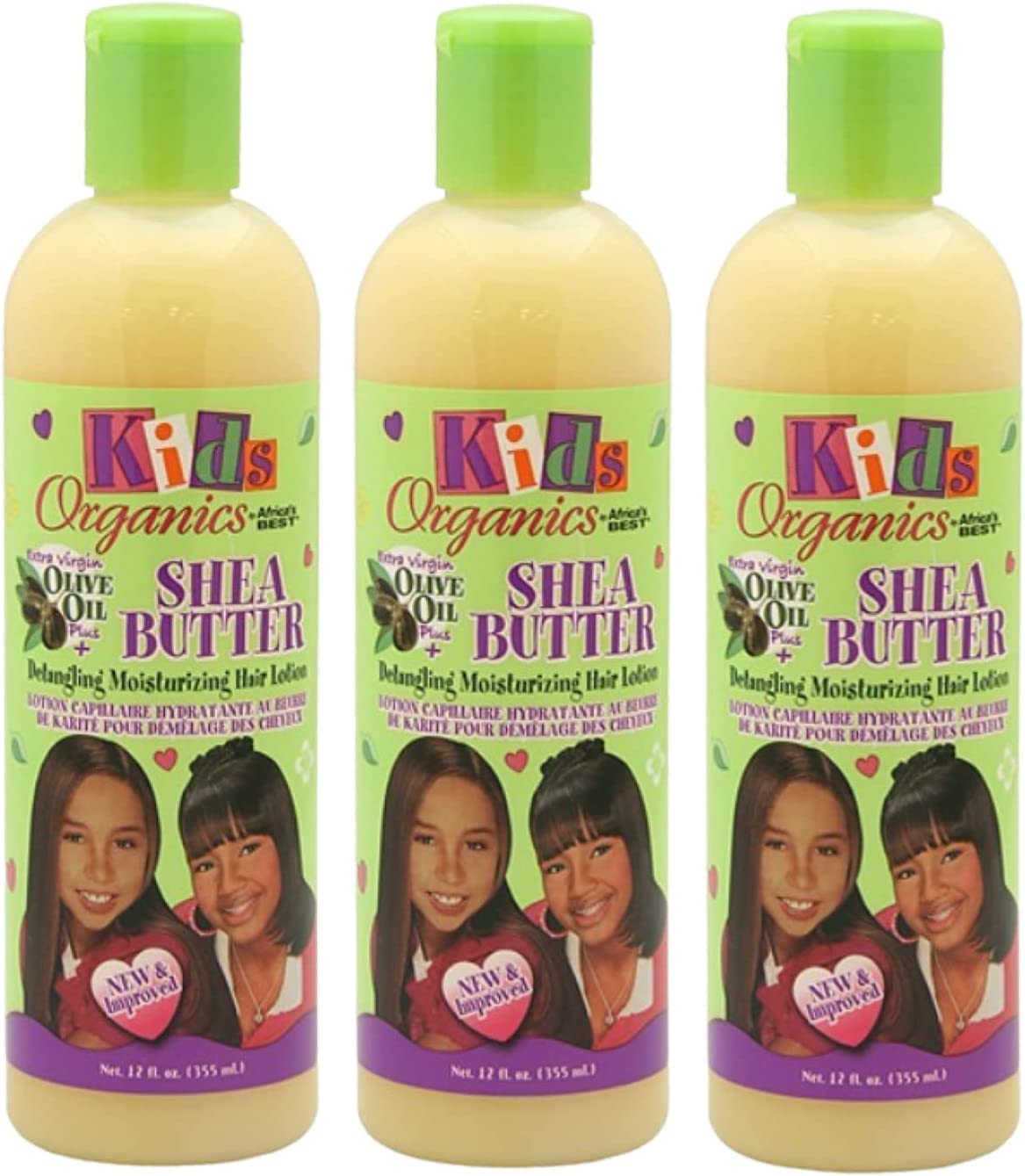 Africa's Best Kids Organics Shea Butter Detangling Moisturizing Hair Lotion 12 oz