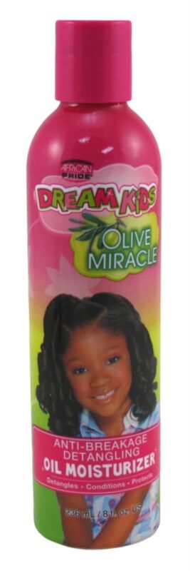 African Pride Dream Kids Olive Miracle Anti-Breakage Detangling Oil Moisturizer - Contains Olive Oil, Detangles & Reduces Hair Breakage