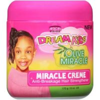 DREAM KIDS OLIVE MIRACLE CREME 6 oz ANTI-BREAKAGE HAIR STREGHTENER - Beurico Beauty Supply