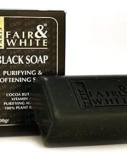 Fair & White Antibacterial Purifying & Softening Black Soap 7 oz - Beurico Beauty Supply