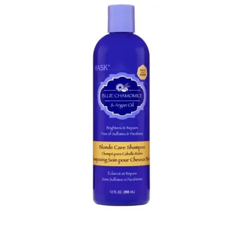HASK Blonde Care Sulfate-Free Shampoo with Blue Chamomile & Argan Oil, 12 fl oz