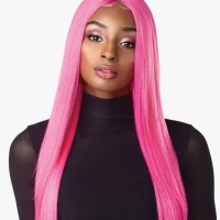 Sensationnel Lace Front Wig Empress Edge Shear Muse Lachan Neon Pink
