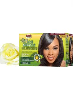 African Pride Olive Miracle Deep Conditioning No Lye Relaxer w/Biotin & Aloe