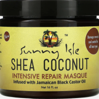SUNNY ISLE SHEA COCONUT INTENSIVE REPAIR MASQUE 16oz | JAMAICAN BLACK CASTOR OIL INFUSED