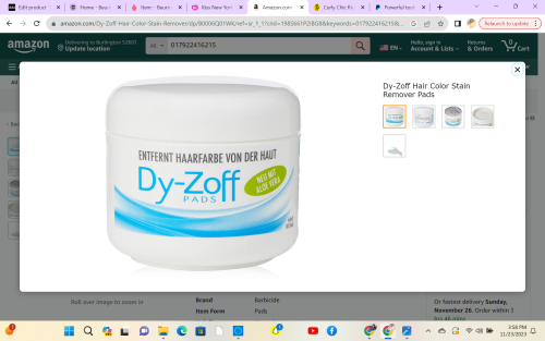 DY-ZOFF HAIR COLOR STAIN REMOVER PADS