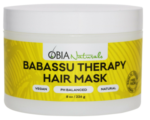 OBIA Naturals Babassu Oil Therapy Hair Mask - (8 oz/ 226 g) - Deep Conditioner - Hydrating, Repairs Dry, Damaged or Color Treated Hair After Shampoo - Sulfate Free, Vegan Protein