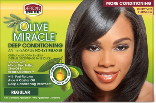 Olive Miracle Deep Conditioning No Lye Relaxer w/Biotin & Aloe