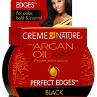 Creme of Nature Hair Argan Oil-Perfect Edges Colored Hair Gel Dark Brown 2.25 oz Cream of Nature