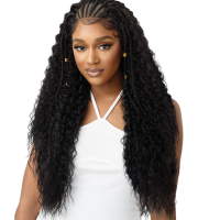 OUTRE 13x4 HAND TIED LACE FRONTAL WIG - STITCH BRAID RIPPLE WAVE 30"