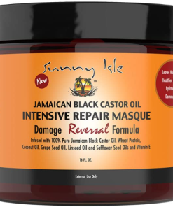 SUNNY ISLE JAMAICAN CASTOR OIL INTENSIVE REPAIR MASQUE, BLACK COCONUT, 16 Fl Oz