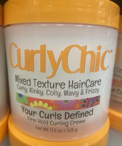 Curly Chic Hair Custard, Mixed Texture Hair Care 11.5oz Firm Hold Curling Cream