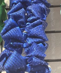 Blue sequin bows pairs