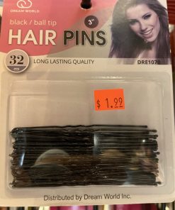 BLACK/BALL TIPS HAIR PINS DRE1070