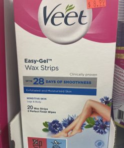 VEET, EASY-GEL WAX STRIPS SENSITIVE SKIN LEGS & BODY