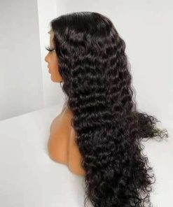 Alternative view of 180% Density Full 4x4 Transparent Lace Front Deep Wave Human Hair Wigs