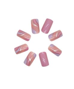 Press On Nails Kit with Glue and gel stickers Reusable Tips