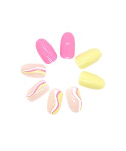 Press On Nails Kit with Glue and gel stickers Reusable Tips