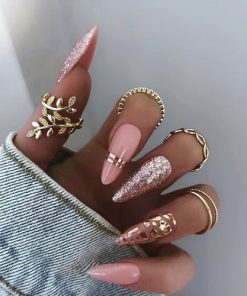 Press On Nails Kit with Glue and gel stickers Reusable Tips