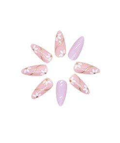 Press On Nails Kit with Glue and gel stickers Reusable Tips