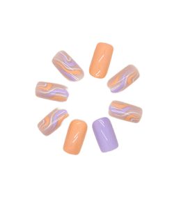Press On Nails Kit with Glue and gel stickers Reusable Tips