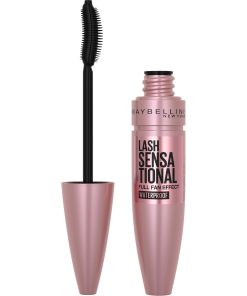 Maybelline Lash Sensational Waterproof Mascara, Lengthening and Volumizing for a Full Fan Effect,Very Black, 1 Count