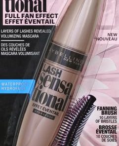 Alternative view of Maybelline Lash Sensational Waterproof Mascara, Lengthening and Volumizing for a Full Fan Effect,Very Black, 1 Count