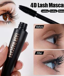 Alternative view of 3 Pack 4D Silk Fiber Lash Mascara, Waterproof Smudge-proof Thickening Lengthening Mascara Black, All Day Exquisitely Full, Long, Thick, Long-Lasting No Flaking Lash Extensions