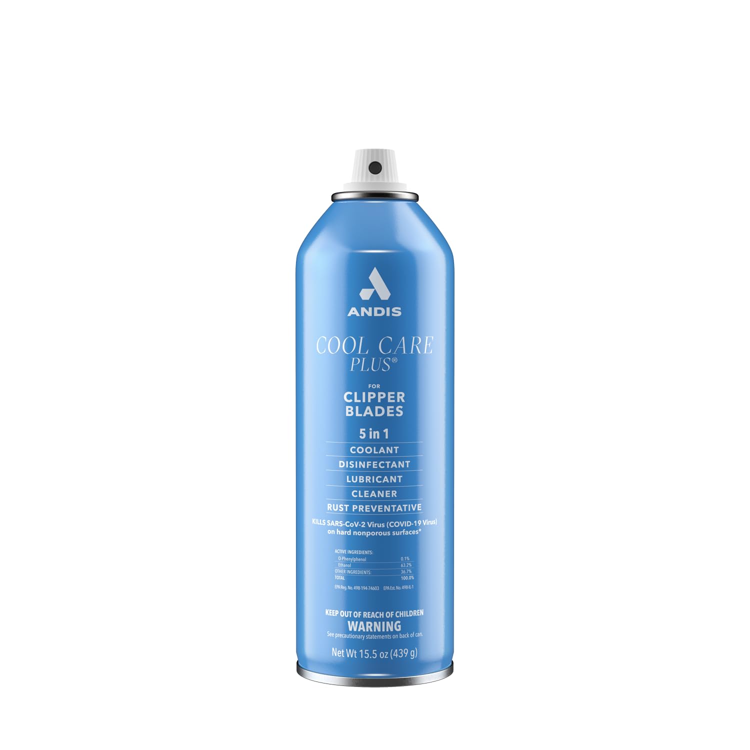 Andis 12750 Cool Care Plus 5-in-1 Clipper Spray, 15.5 oz Can - Image 2