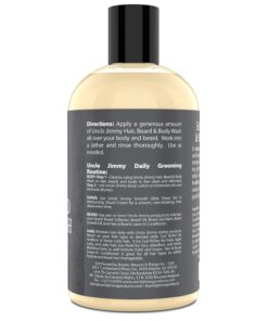 Uncle Jimmy Hair, Beard & Body Men's Wash 12 fl oz/356ml - Image 6