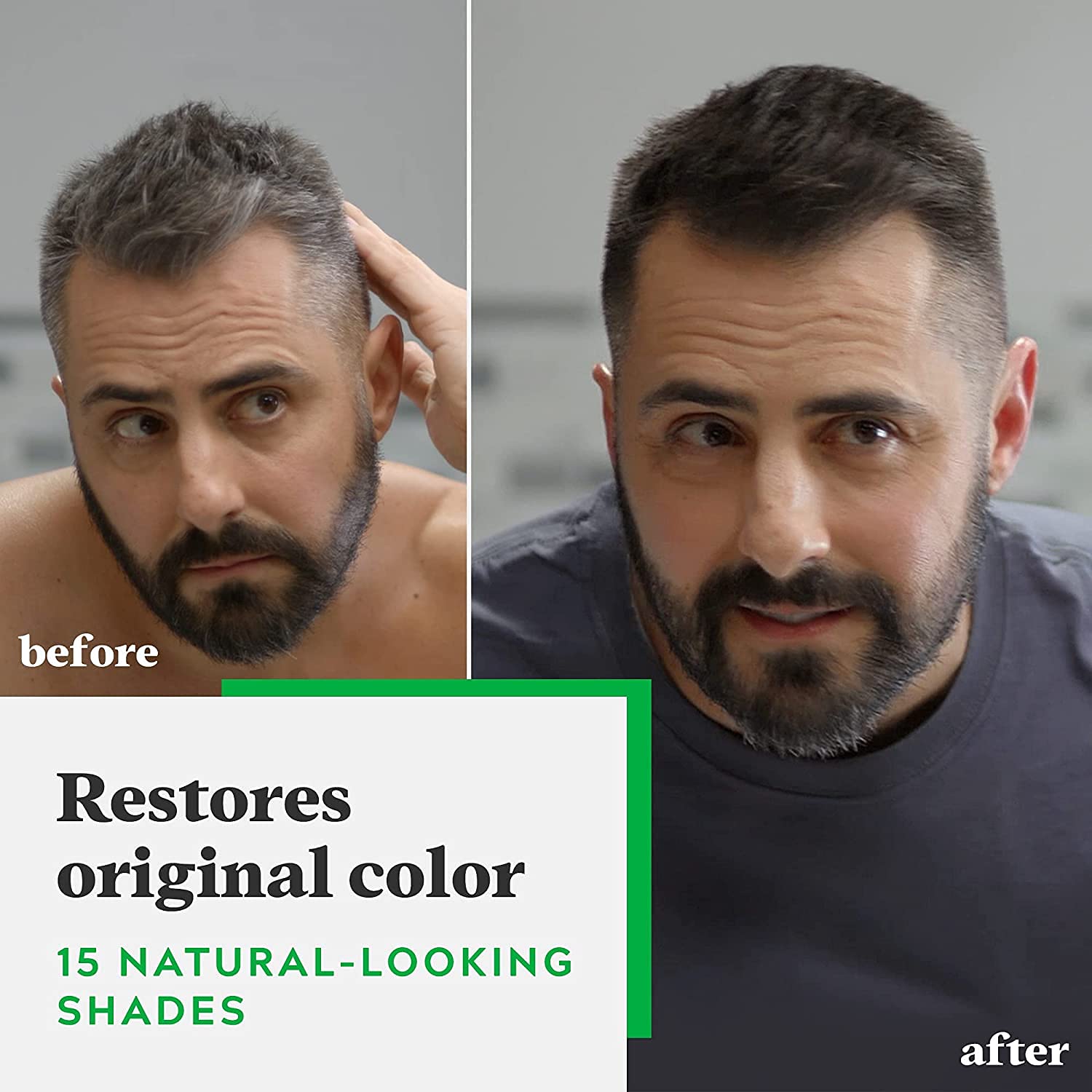 Shampoo-In Color, Hair Coloring for Men - Darkest Brown-Black, H-50 - Image 6