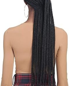 Bobbi Boss Synthetic Hair Lace Front Wig MLF511 Braided Wig 13X7 Lace Frontal Wig Simon (TT1B/BUG) - Image 4