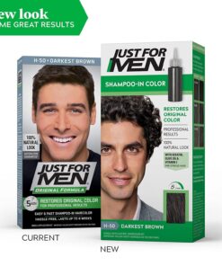 Shampoo-In Color, Hair Coloring for Men - Darkest Brown-Black, H-50
