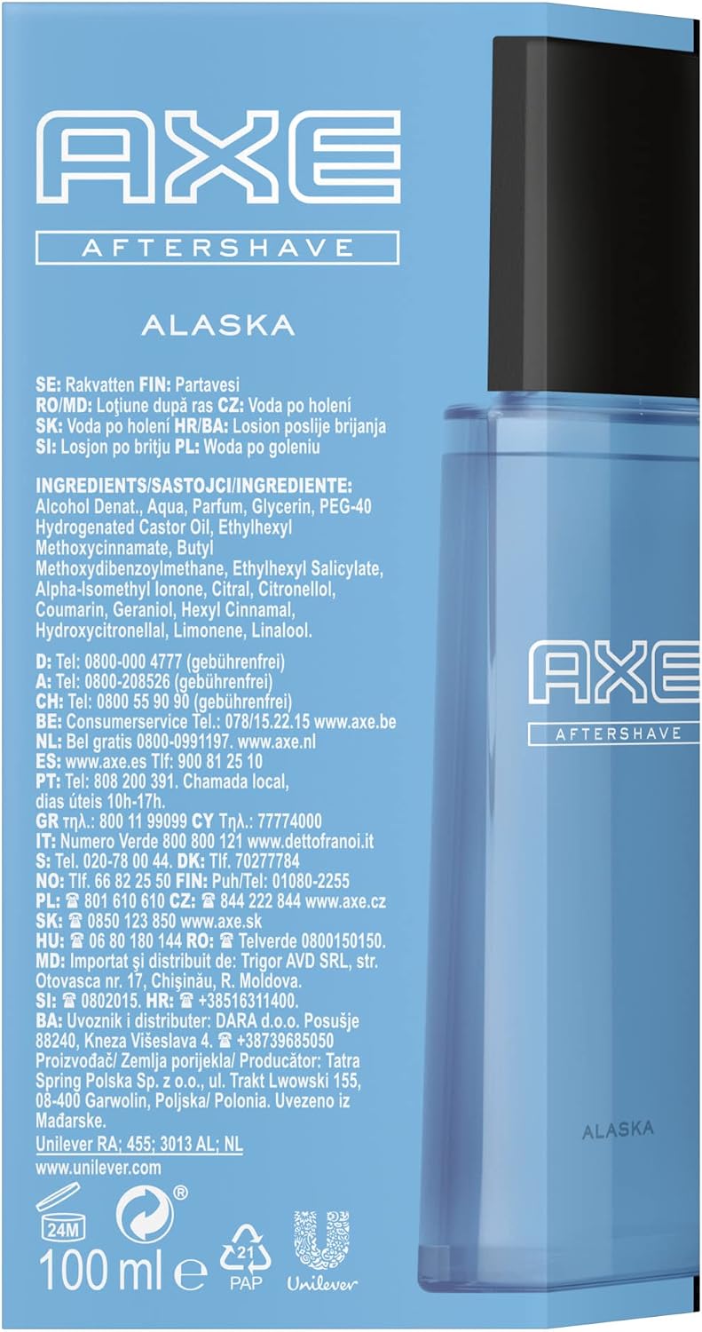 Axe Alaska Aftershave for Men with Refreshing Scent 100ml 1 Piece - Image 5