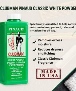 Clubman Pinaud Finest Body Powder, Sweat & Odor Control, Grooming, 9 oz - Image 6