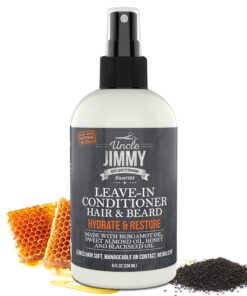 Alternative view of Uncle Jimmy Hair and Beard Leave in Conditioner for Healthy Beard Growth, Softening Hair, Hydrate and Restore, 8 Oz