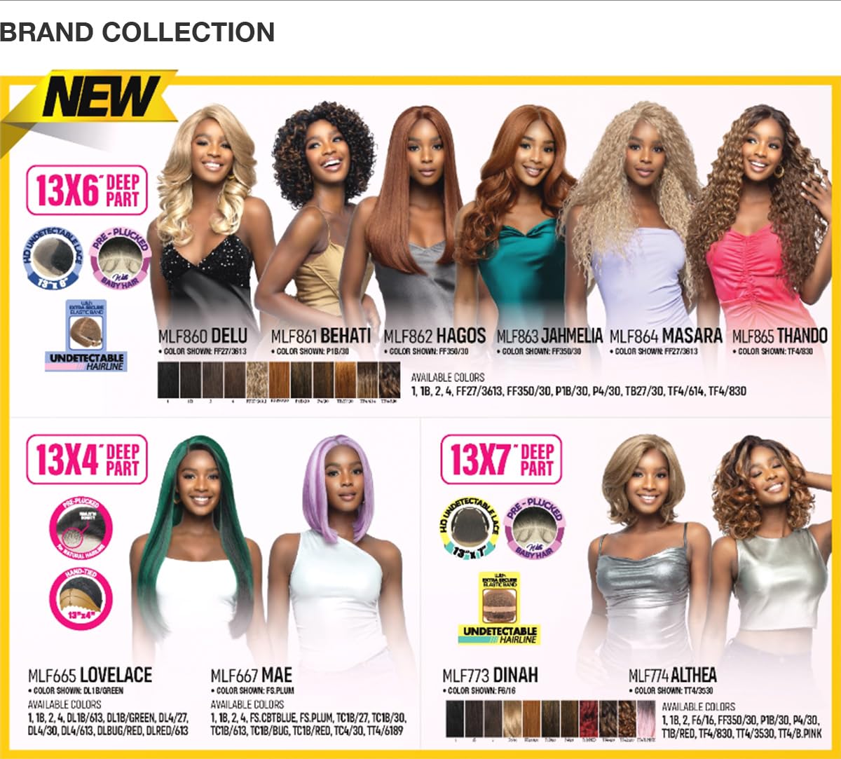 BOBBI BOSS HD Undetectable Lace Front Wig Glueless 13X7 MLF773 Dinah - Image 2