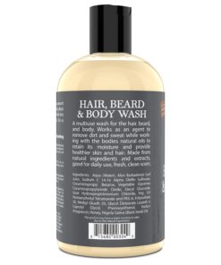 Uncle Jimmy Hair, Beard & Body Men's Wash 12 fl oz/356ml - Image 5