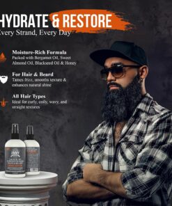 Uncle Jimmy Hair and Beard Leave in Conditioner for Healthy Beard Growth, Softening Hair, Hydrate and Restore, 8 Oz - Image 6