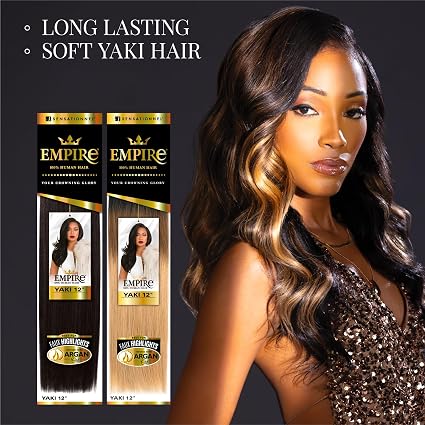 Sensationnel Empire Yaki Human Hair,1 Pack 10 inch, M44 - Image 2