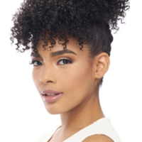 Harlem125 Synthetic Hair Drawstring Ponytail Samba Bang Curly