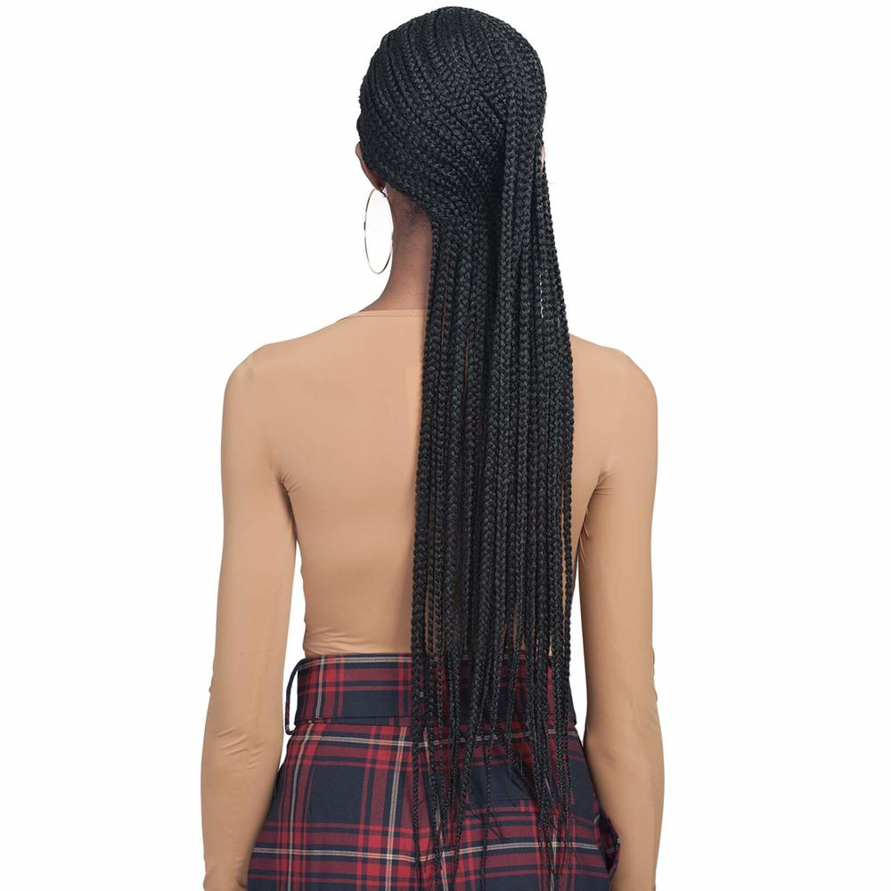 BOBBI BOSS Synthetic Hair Lace Front Wig MLF511 Braided Wig 13X7 Lace Frontal Wig Simon (TT1B/613) - Image 4